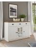 Feldmann-Wohnen Sideboard Provence Pinie weiß / Eiche hell 130 / 43 / 86 cm
