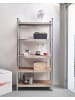 Beliani Regal XITTA in Silber/Braun - (W) 90 x (H) 180 x (L) 40 cm