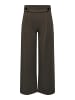 JACQUELINE de YONG Marlene Hose Schlupf Stoffhose GEGGO New Long Culotte Flare Pants in Braun