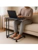 relaxdays Beistelltisch in Grau/ Schwarz - (B)50 x (H)68 x (T)35 cm