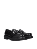 Off-White Schwarz Leder Slip-On Loafer