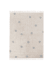 Beliani Kurzflor DARDERE in Beige/Blau - (W) 140 x (L) 200 cm