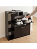 relaxdays Schuhschrank in Schwarz - (B)80 x (H)90 x (T)23,5 cm