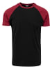 Urban Classics T-Shirts in blk/burgundy
