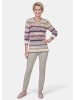GOLDNER Streifenpullover mit Struktur in beere / gemustert