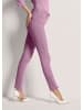 MADELEINE Mid Waist Skinny-Hose mit Fransen in malve