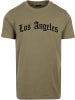 Mister Tee T-Shirt "Los Angeles Wording Tee" in Grün