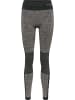 Hummel Hummel Leggings Hmlclea Yoga Damen Atmungsaktiv Schnelltrocknend Nahtlosen in CHATEAU GRAY/BLACK MELANGE