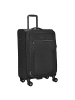 D&N Travel Line 9704 - 4-Rollen-Trolley M 68 cm erw. (grey) in schwarz