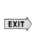 relaxdays 5 x Exit Schild in Weiß/schwarz
