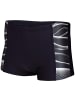 Aquarti Aquarti Herren Badehose Kurz Sportlich Streifen in schwarz/grau