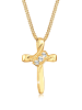 Elli Halskette 925 Sterling Silber Kreuz in Gold