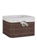 relaxdays 4 x Aufbewahrungskorb in Braun - (B)31 x (H)20 x (T)31 cm