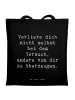 Mr. & Mrs. Panda Tote Bag Spruch Selbstzweifel vermeiden mit Spruch in Schwarz