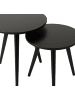 Feldmann-Wohnen Couchtisch Cleo schwarz 40 / 40 / 45cm & 50 / 50 / 50cm (2er-Set)
