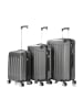 Cheffinger Reisekoffer Koffer 3 tlg Hartschale Trolley Set in Grau