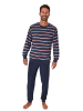 NORMANN langarm Frottee Schlafanzug Pyjama Bündchen - 82272 in rot