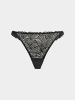 Erlich Textil  String FLUID LACE STRING in black