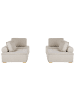 Beliani 4-tlg Modulsofa TIBRO in Beige/Heller Holzfarbton