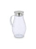 relaxdays Glaskaraffe in Transparent/ Silber - 2L