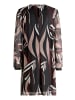 Betty Barclay Chiffonkleid langarm in Taupe/Black
