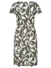 More & More Jerseykleid in summer leaf print tundra olive