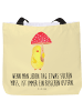 Mr. & Mrs. Panda Reisetasche Küken Fliegenpilz mit Spruch in Gelb Pastell