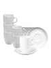 Seltmann Weiden 6er Set Cappuccinotassen mit Untertassen VIP. in Weiß 230 ml in weiß
