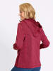Sieh an! Strickfleece-Jacke in fuchsia-schwarz-meliert
