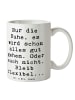 Mr. & Mrs. Panda Kaffeetasse Spruch Gelassenheit in Krisen mit S... in Weiß