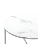 Beliani Couchtisch QUINCY in Weiß/Silber - (W) 70 x (H) 45 x (L) 70 cm