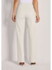 MADELEINE Weite Jerseyhose mit Biesen in perlweiß