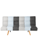 Beliani 3-Sitzer Sofa INGARO in Bunt/Heller Holzfarbton/Blau