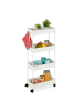 relaxdays Rollwagen in Weiß - (B)40 x (H)93 x (T)22 cm