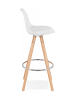 KADIMA DESIGN Barhocker aus Holz und Kunststoff | Eleganter Snackhocker für Theke in Weiß