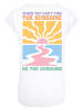 F4NT4STIC Extended Shoulder T-Shirt Be The Sunshine Color in weiß