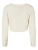 Urban Classics Urban Classics Damen Ladies Cropped Feather Cardigan in whitesand