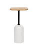 Beliani Beistelltisch OASIS in Weiß/Braun - (W) 30 x (H) 59 x (L) 30 cm