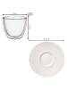 Villeroy & Boch Café au Lait-Set Manufacture Rock 250 ml weiß in weiß