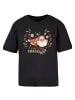F4NT4STIC Tee Weihnachten Hippie Santa And Reindeer in schwarz
