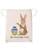 Mr. & Mrs. Panda Sportrucksack Hase Eier Malen mit Spruch in Creme