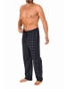 NORMANN Flanell Schlafanzug Pyjama Hose lang Karo Baumwolle - 70792 in schwarz