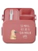 Mr. & Mrs. Panda Bento-Brotdose Schnabeltier Mut Motiv mit Spruch in Rot Pastell