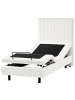 Beliani Einzelbett CASTELLAN in Weiß/Schwarz - (W) 90 x (H) 120 x (L) 216 cm