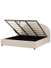 Beliani Doppelbett VAUCLUSE in Beige - (W) 194 x (H) 112 x (L) 214 cm