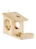 relaxdays Eichhörnchen Futterhaus in Natur - (B)12 x (H)17,5 x (T)25 cm