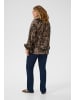 KAFFE curve Bluse kurzarm KCjamia Regular fit in Brown Graphic Print