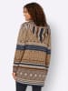 WITT WEIDEN Longstrickjacke in camel-marine-gemustert