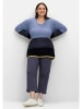 sheego Pullover in indigo gestreift