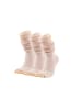 MUNADUNA 3er-Pack Pilates Stulpen-Zehensocken – 3D-Strick in Rosa